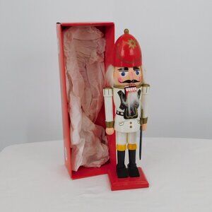 Bloom-Rite 13" Nutcracker Soldier Original Box Handcrafted Wood Christmas VTG
